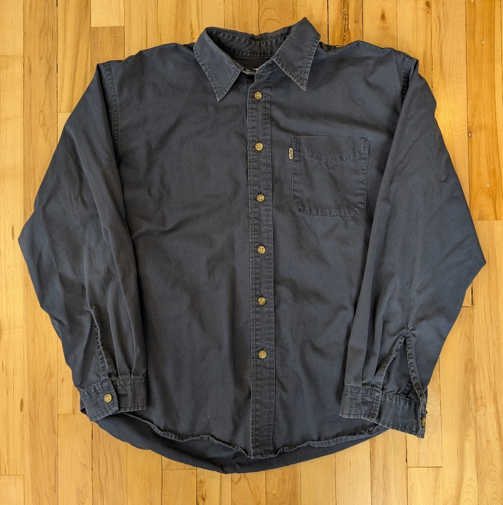 Levi's Classic Blue Work shirt Silver Tab Men's Large Long Sleeve